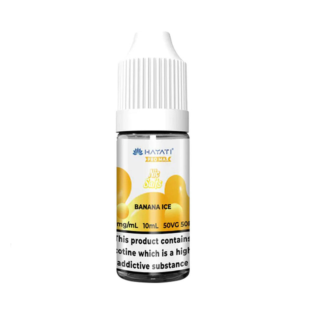 Hayati Pro Max Banana Ice 10ml nic salt e-liquid bottle