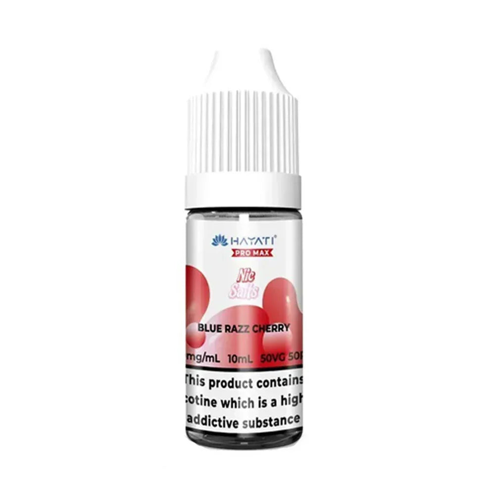 Hayati Pro Max Blue Razz Cherry 10ml nic salt e-liquid bottle