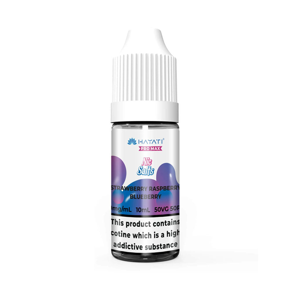 Hayati Pro Max Strawberry Raspberry Blueberry 10ml nic salt e-liquid bottle
