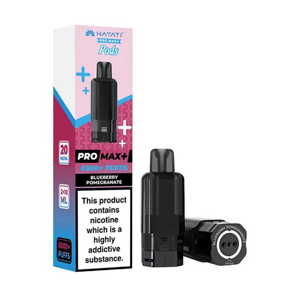 Hayati Pro Max+ 6K Blueberry Pomegranate prefilled replacement pods