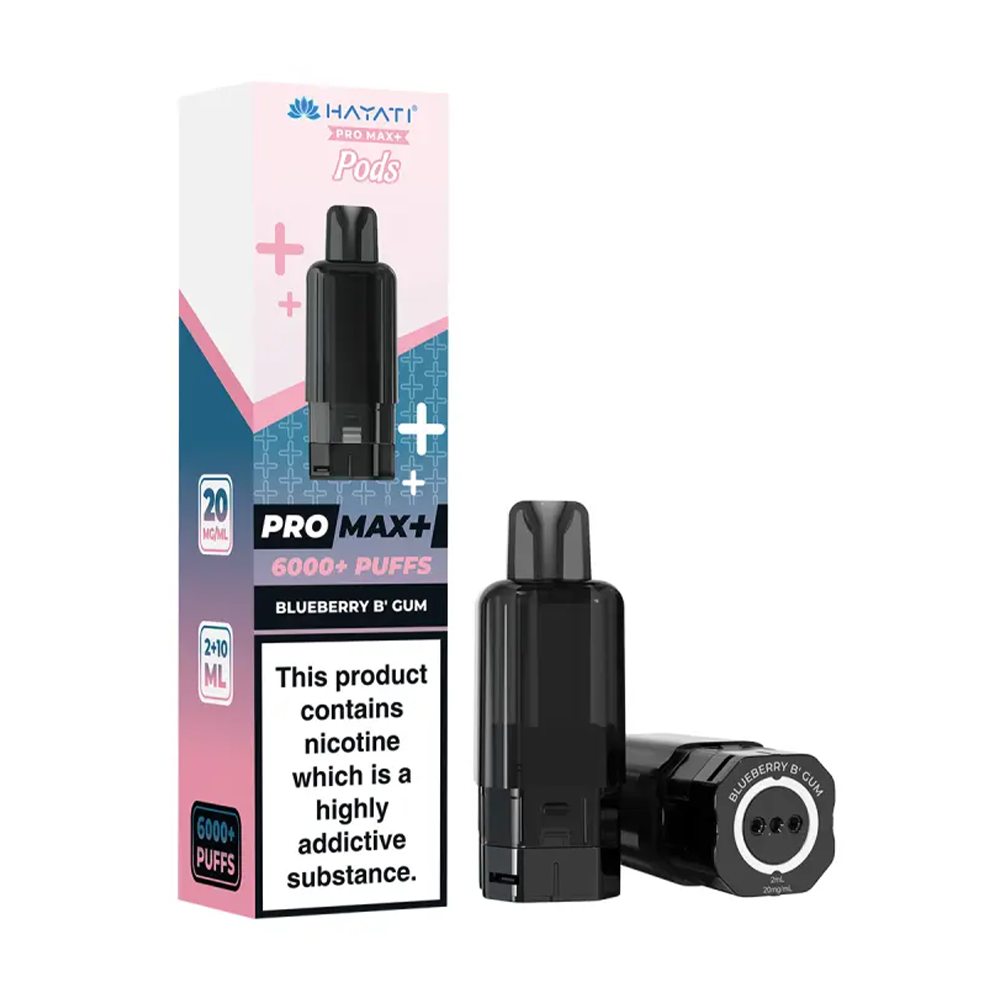 Hayati Pro Max+ 6K Blueberry Bubblegum prefilled replacement pods