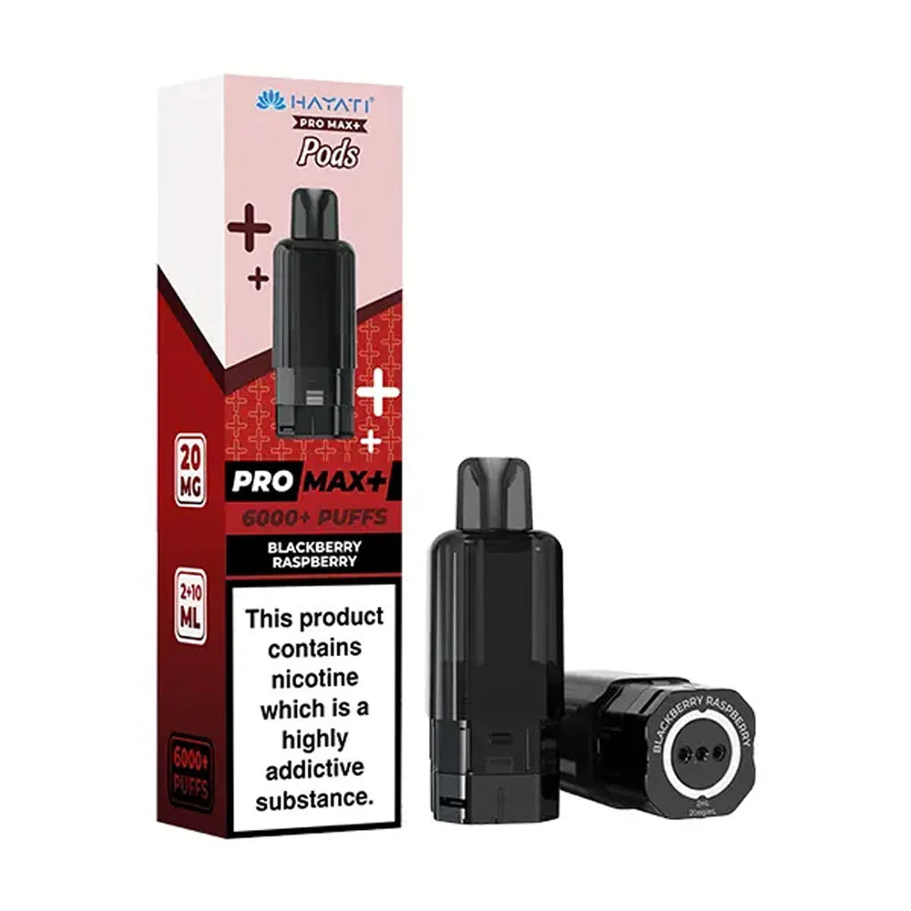 Hayati Pro Max+ 6K Blackberry Raspberry prefilled replacement pods