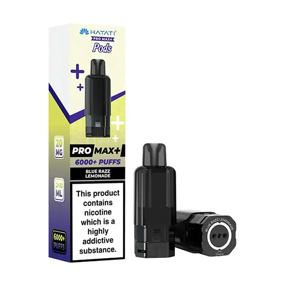 Hayati Pro Max+ 6K Blue Razz Lemonade prefilled replacement pods