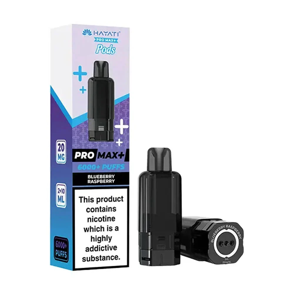 Hayati Pro Max+ 6K Blueberry Raspberry prefilled replacement pods