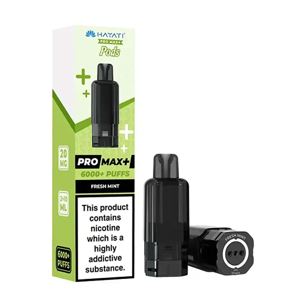 Hayati Pro Max+ 6K Fresh Mint prefilled replacement pods