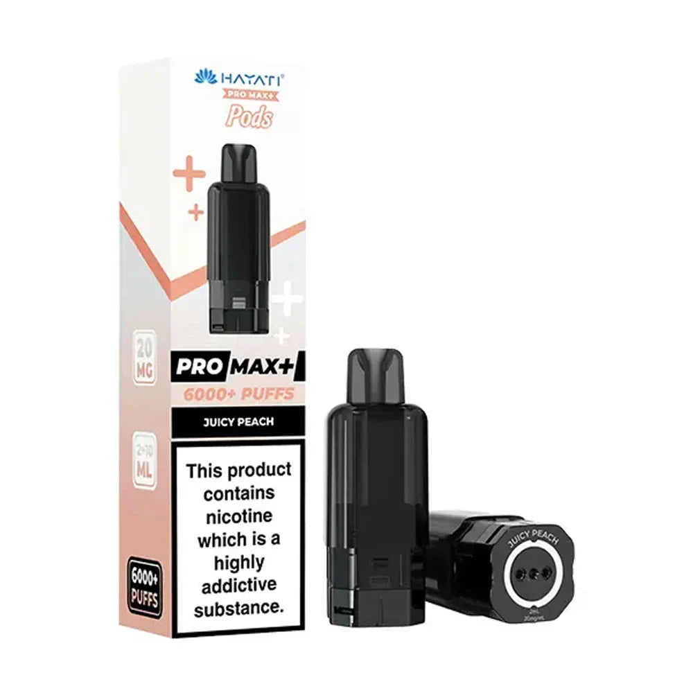 Hayati Pro Max+ 6K Juicy Peach prefilled replacement pods