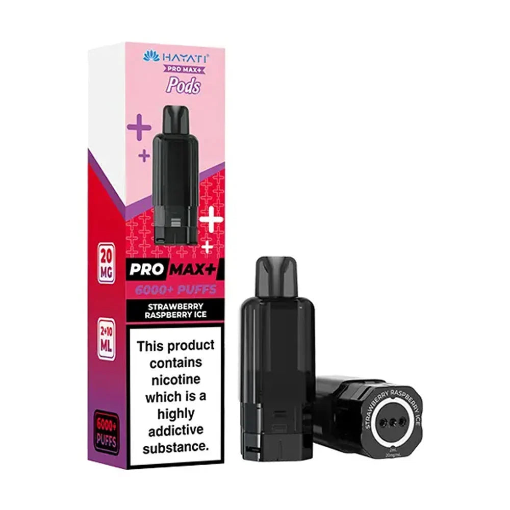 Hayati Pro Max+ 6K Strawberry Raspberry Ice prefilled replacement pods