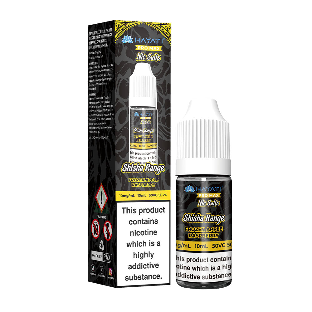 Frozen Apple Raspberry Hayati Pro Max Shisha Range 10ml Nic Salts E Liquid