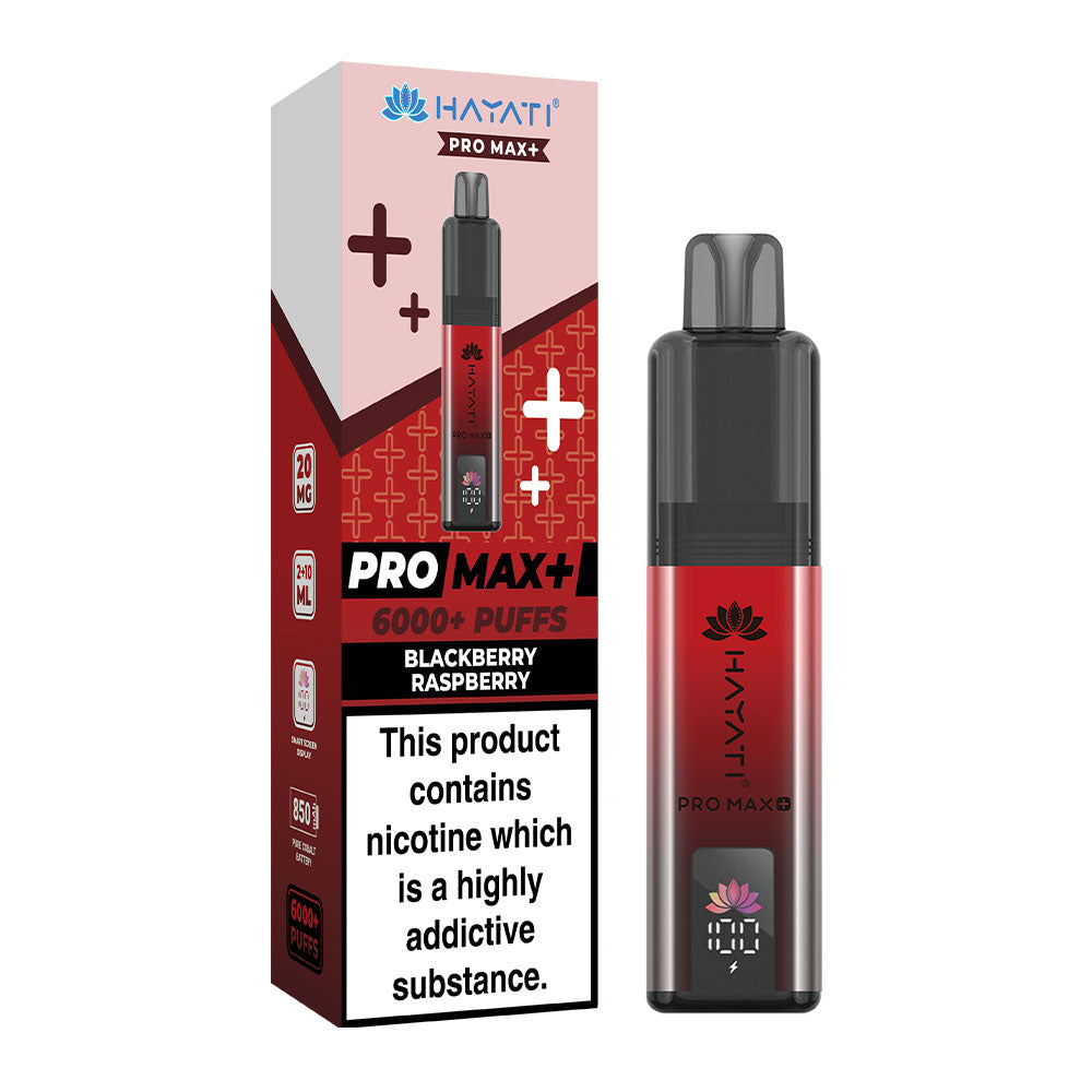 Hayati Pro Max+ 6K Blackberry Raspberry prefilled pod kit
