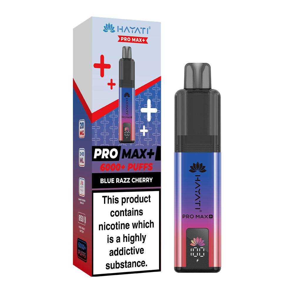 Hayati Pro Max+ 6K Blue Razz Cherry prefilled pod kit