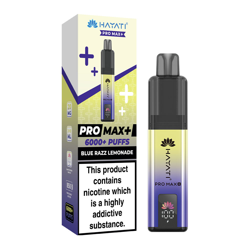 Hayati Pro Max+ 6K Blue Razz Lemonade prefilled pod kit