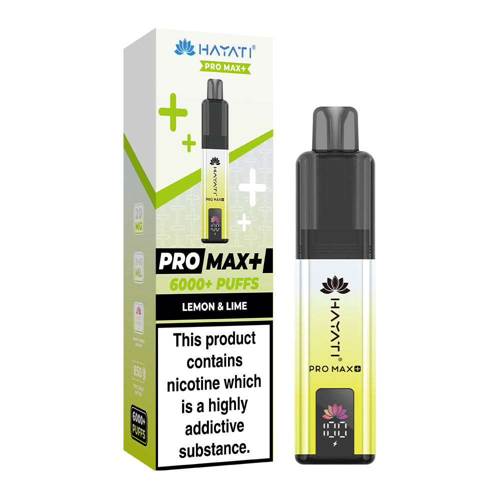 Hayati Pro Max+ 6K Lemon & Lime prefilled pod kit