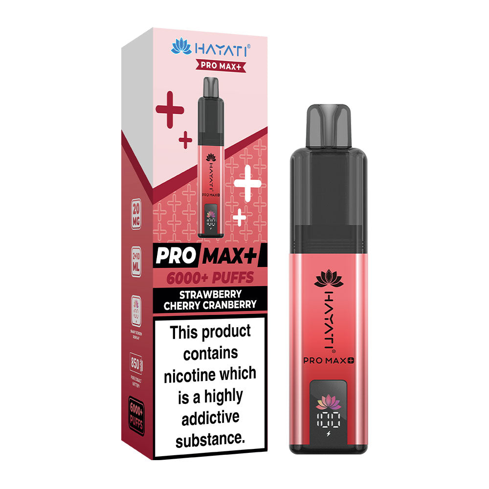Hayati Pro Max+ 6K Strawberry Cherry Cranberry prefilled pod kit