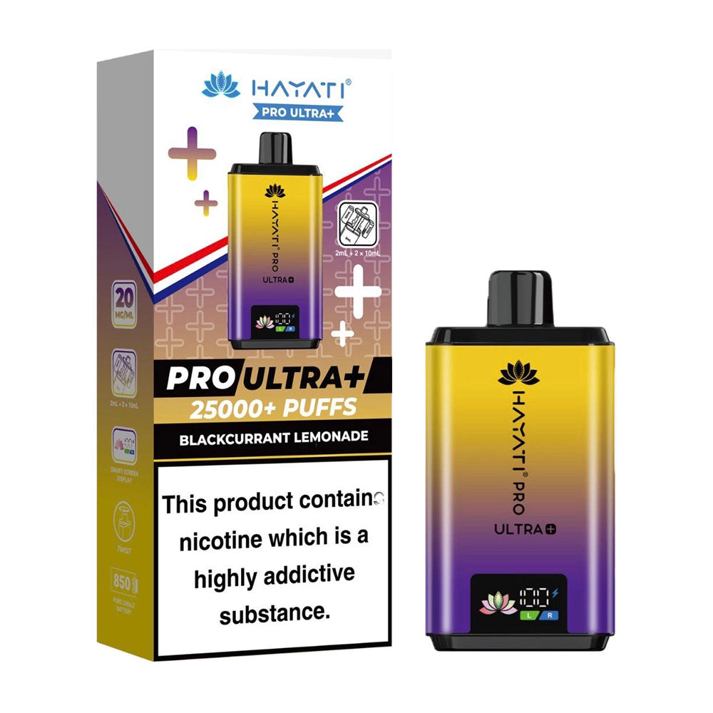 Hayati Pro Ultra+ 25K Blackcurrant Lemonade 20mg prefilled kit with device