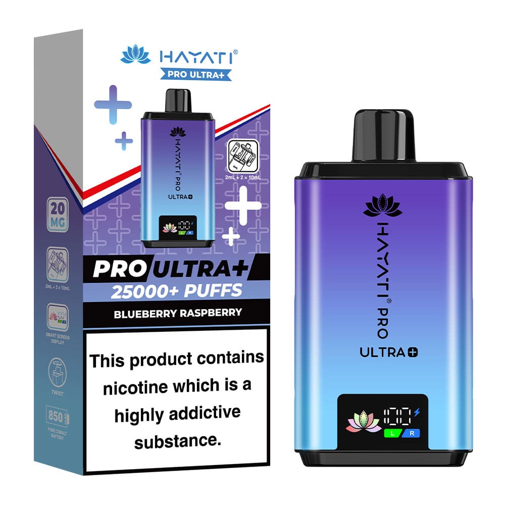 Hayati Pro Ultra+ 25K Blueberry Raspberry prefilled pod kit