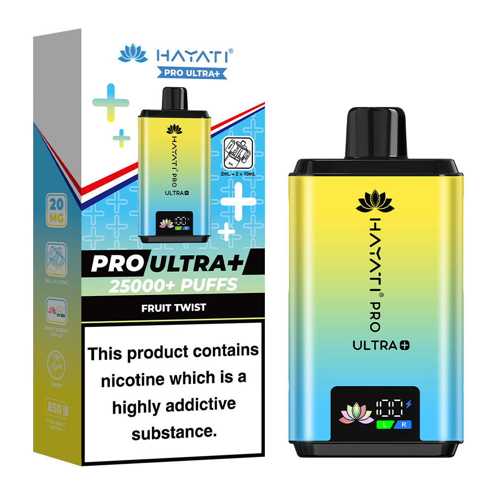 Hayati Pro Ultra+ 25K Fruit Twist 20mg prefilled kit with device