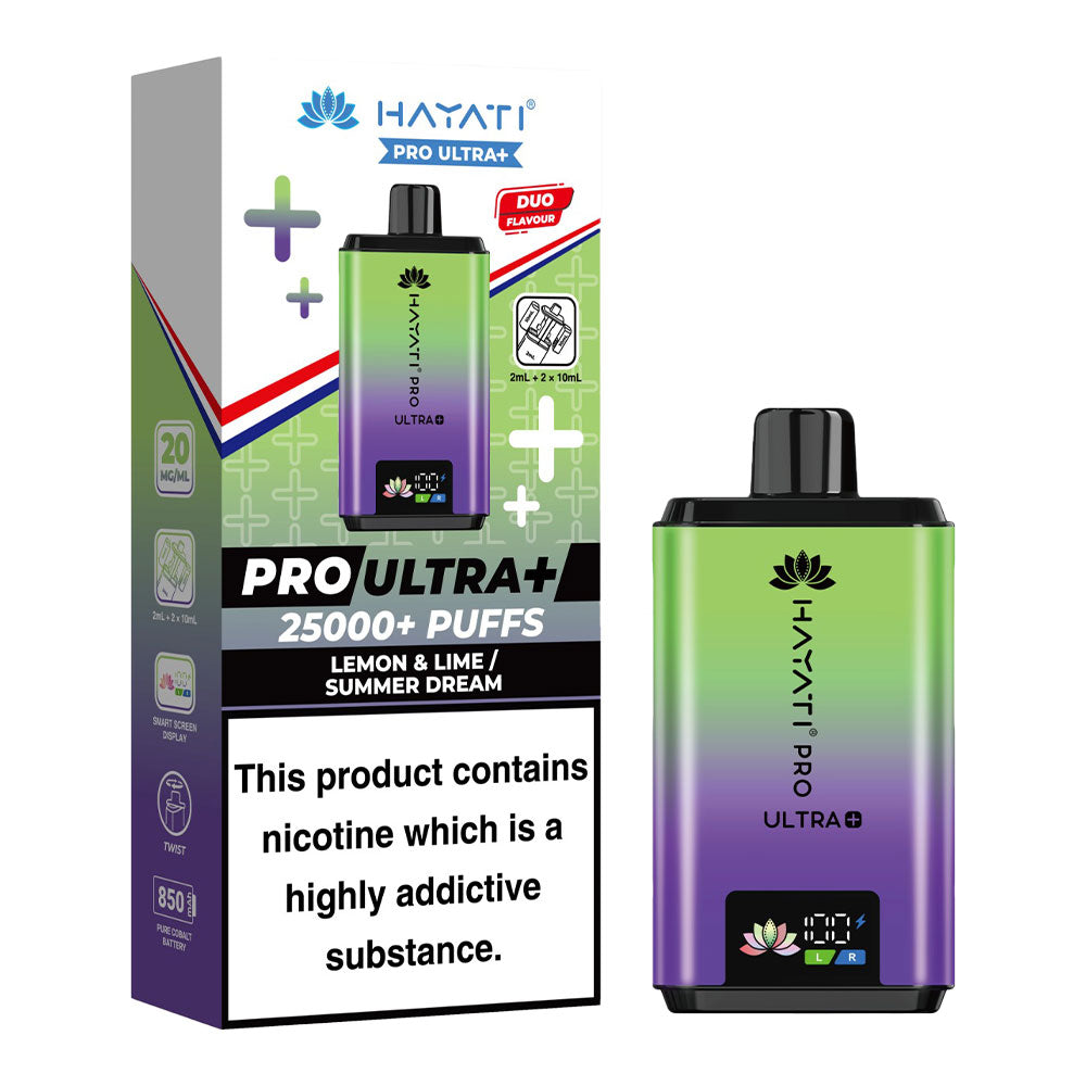 Hayati Pro Ultra+ 25K Lemon & Lime / Summer Dream 20mg prefilled kit with device