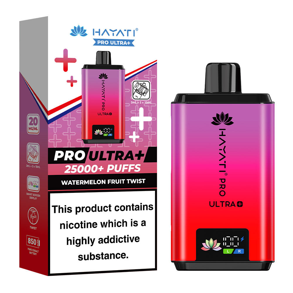 Hayati Pro Ultra+ 25K Watermelon Fruit Twist 20mg prefilled kit with device