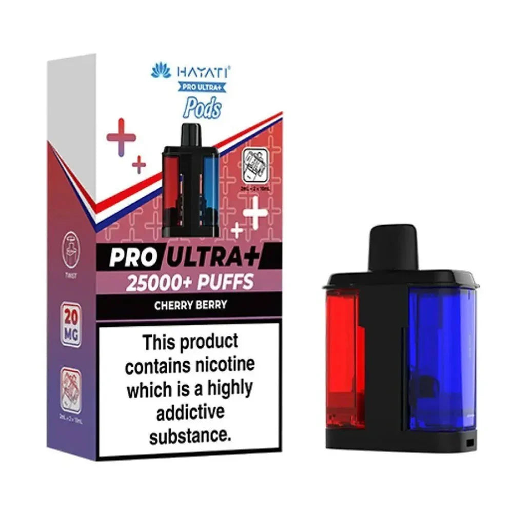 Hayati Pro Ultra+ 25K Cherry Berry prefilled replacement pods