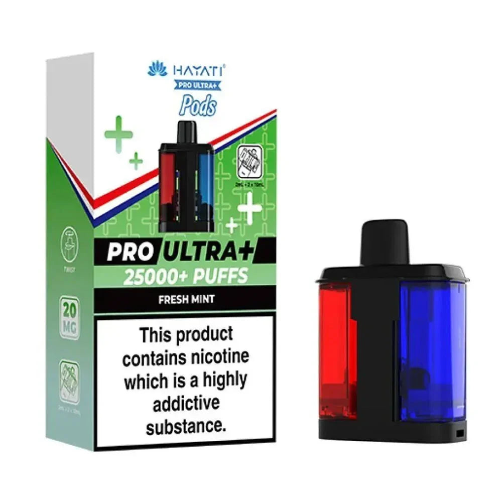 Hayati Pro Ultra+ 25K Fresh Mint prefilled replacement pods