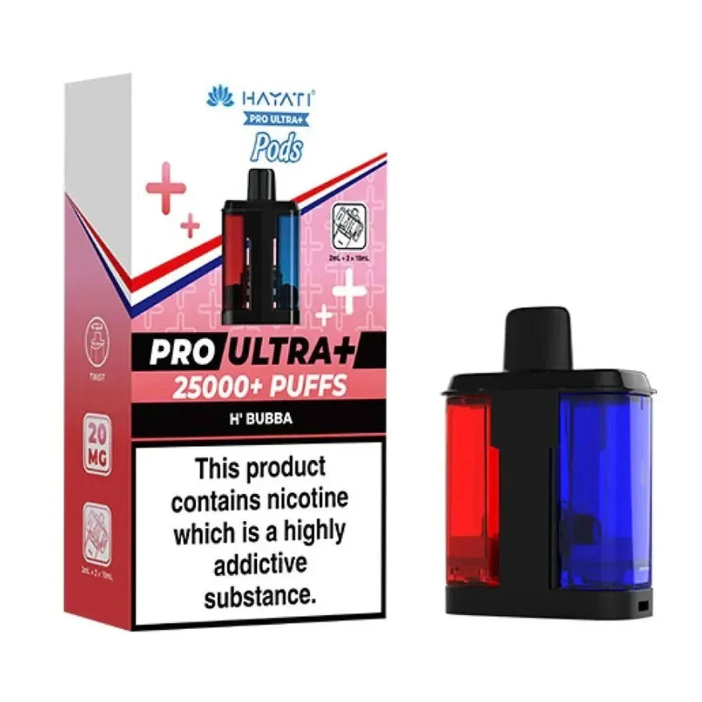 Hayati Pro Ultra+ 25K H' Bubba 20mg replacement pod pack