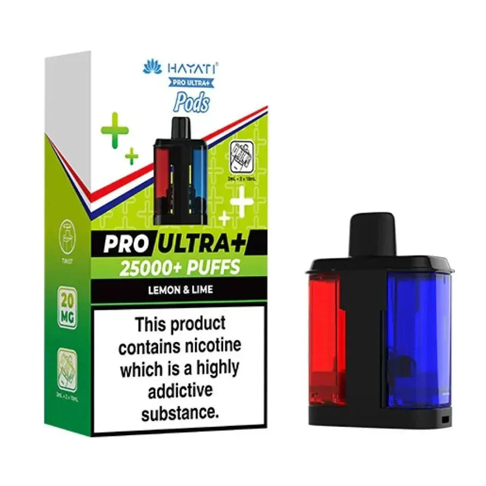 Hayati Pro Ultra+ 25K Lemon & Lime prefilled replacement pods