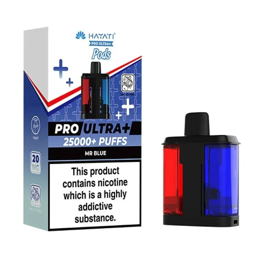 Hayati Pro Ultra+ 25K Mr Blue prefilled replacement pods