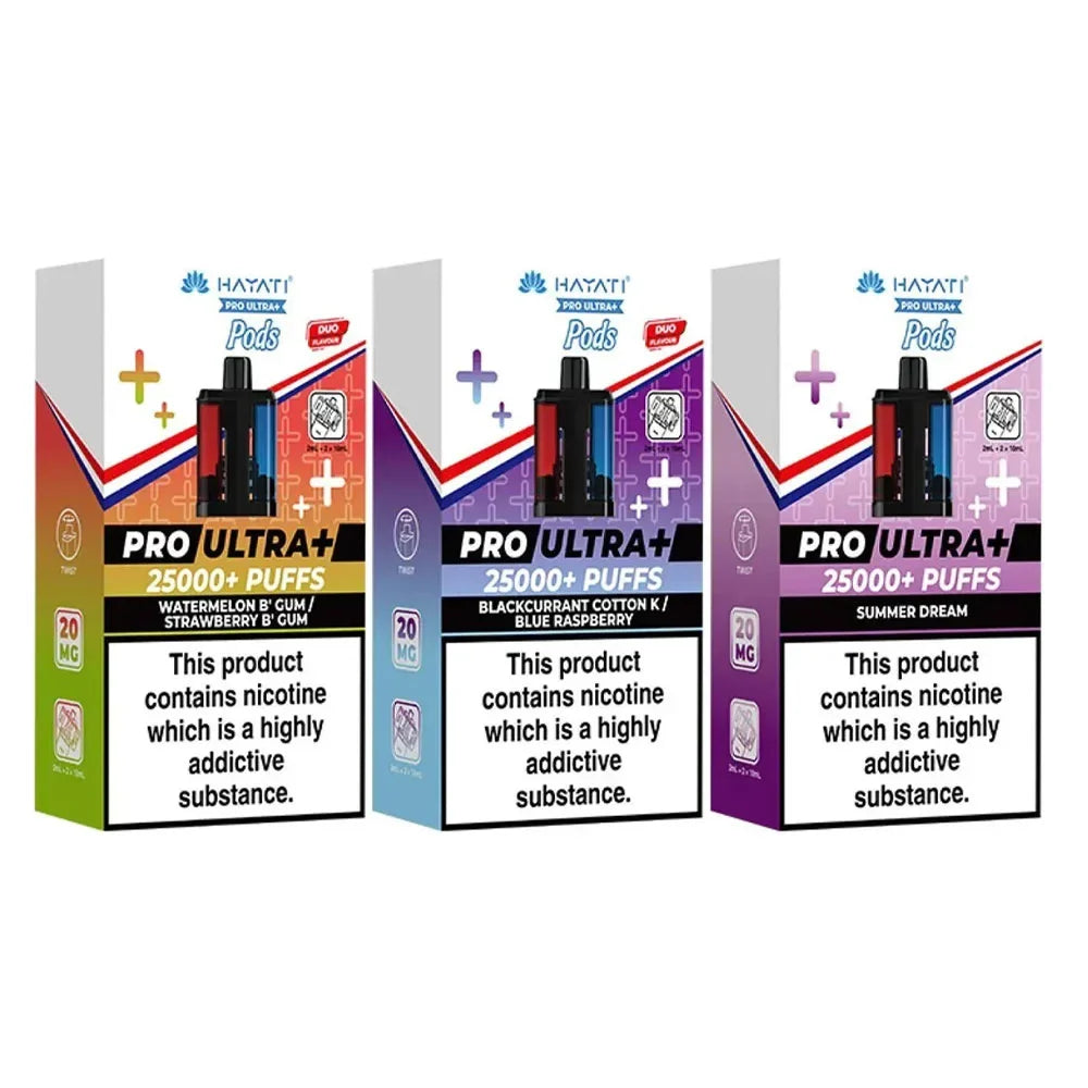 Hayati Pro Ultra Plus 25K Prefilled Pods - Grape GB / Blue Razz GB