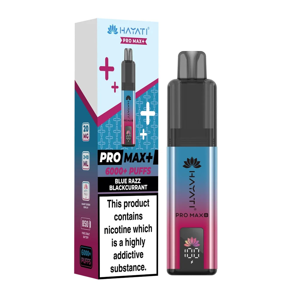 Hayati Pro Max+ 6K Blue Razz Blackcurrant prefilled pod kit