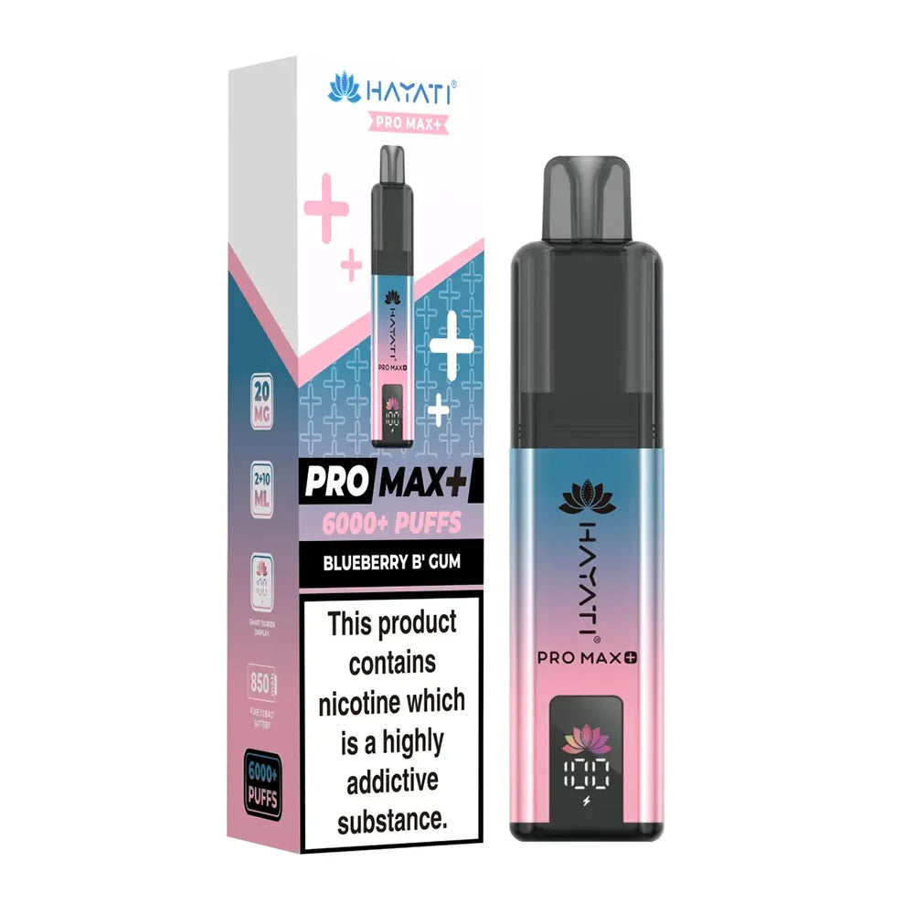Hayati Pro Max+ 6K Blueberry Bubblegum prefilled pod kit