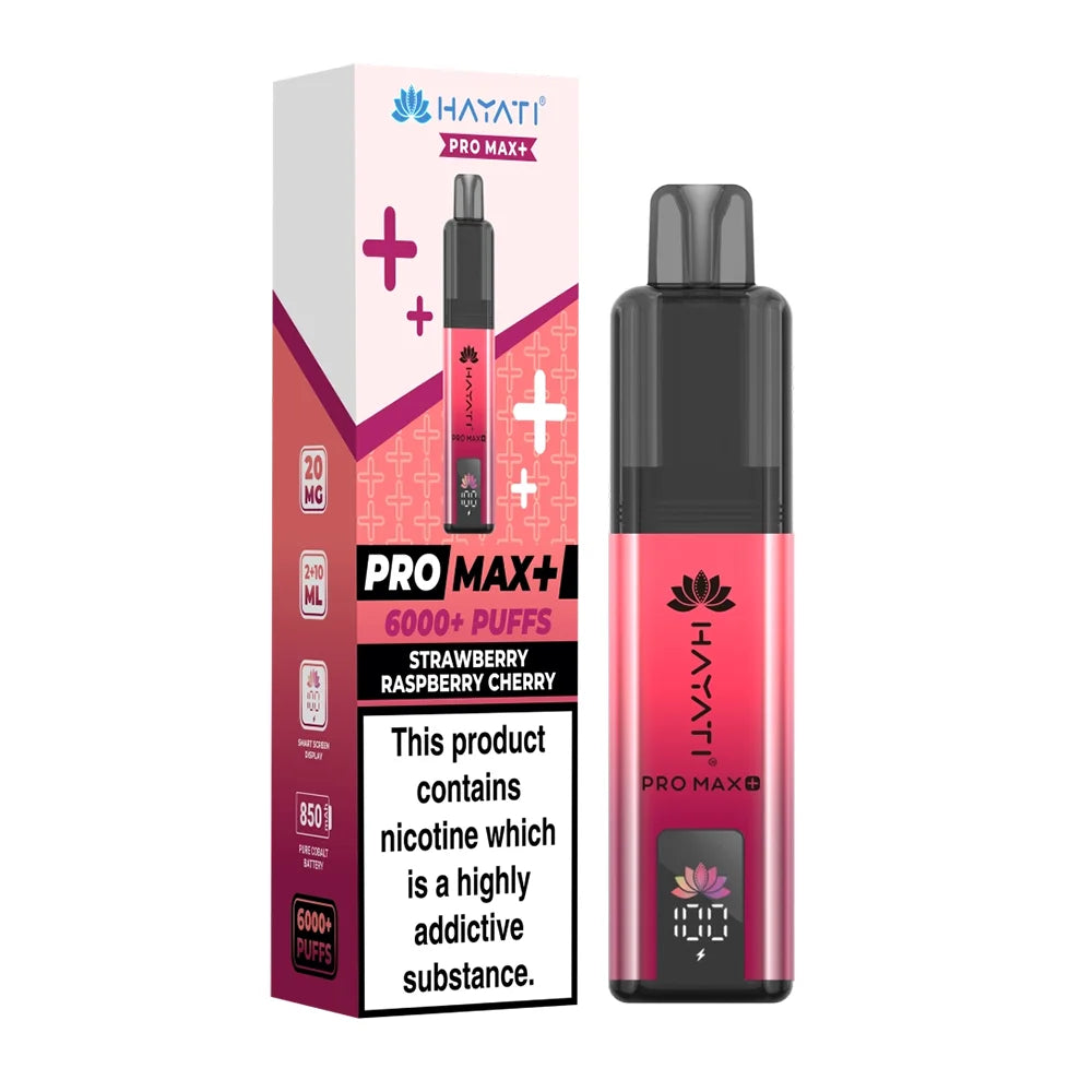 Hayati Pro Max+ 6K Strawberry Raspberry Cherry prefilled pod kit
