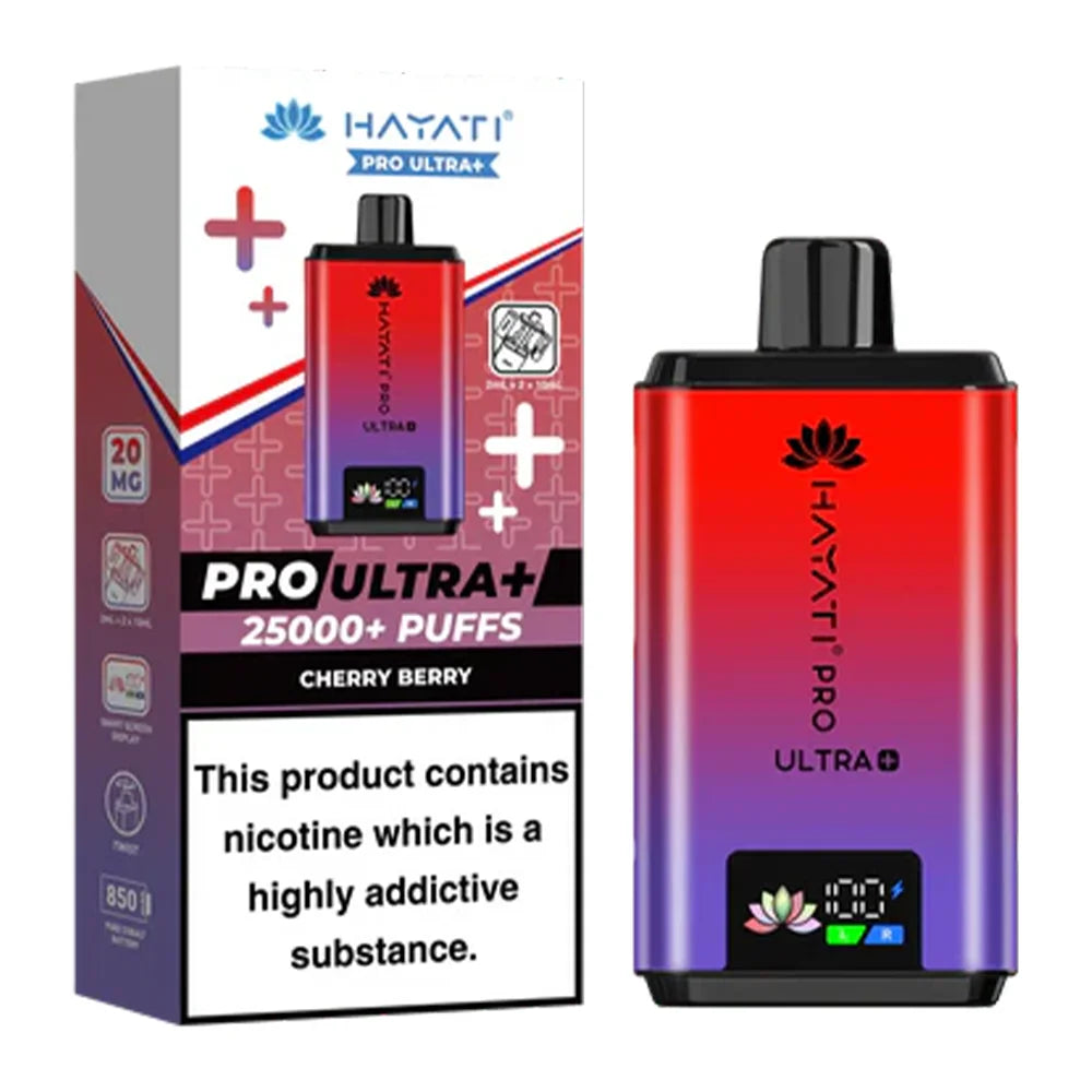 Hayati Pro Ultra+ 25K Cherry Berry prefilled pod kit