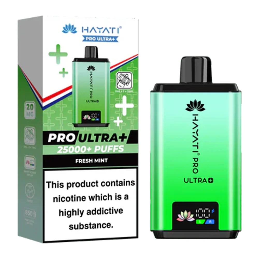 Hayati Pro Ultra+ 25K Fresh Mint prefilled pod kit