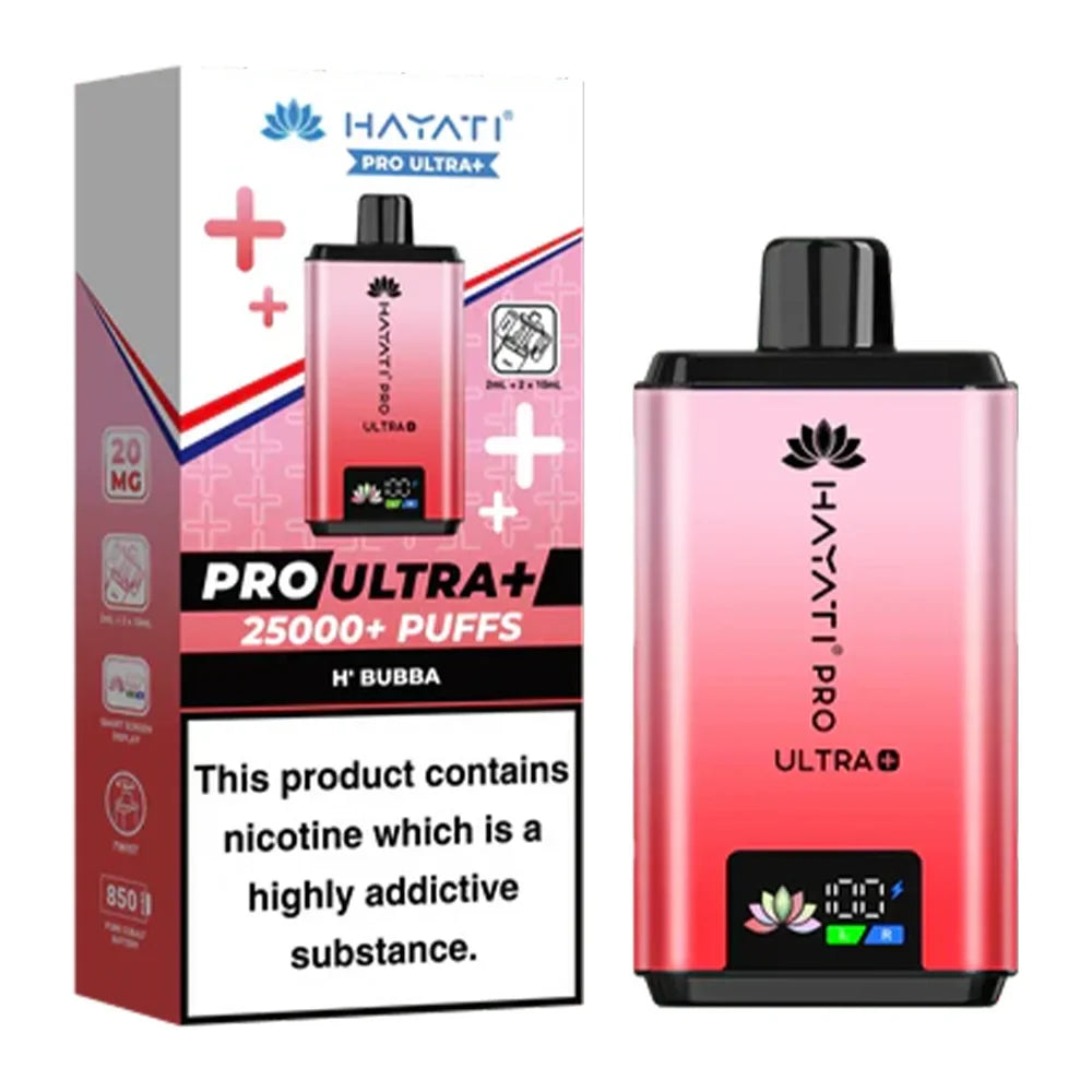 Hayati Pro Ultra+ 25K H' Bubba 20mg prefilled kit with device