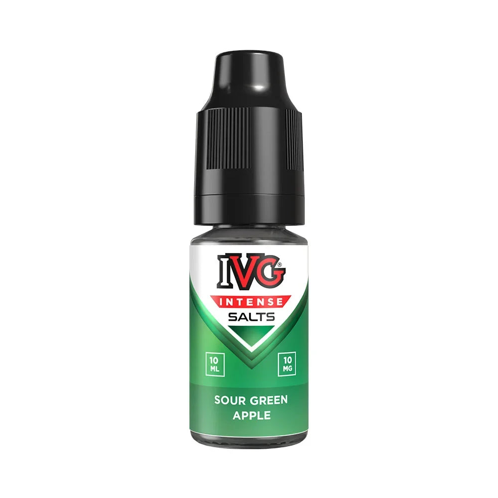IVG Intense Salts Sour Green Apple 10ml nic salt e-liquid bottle