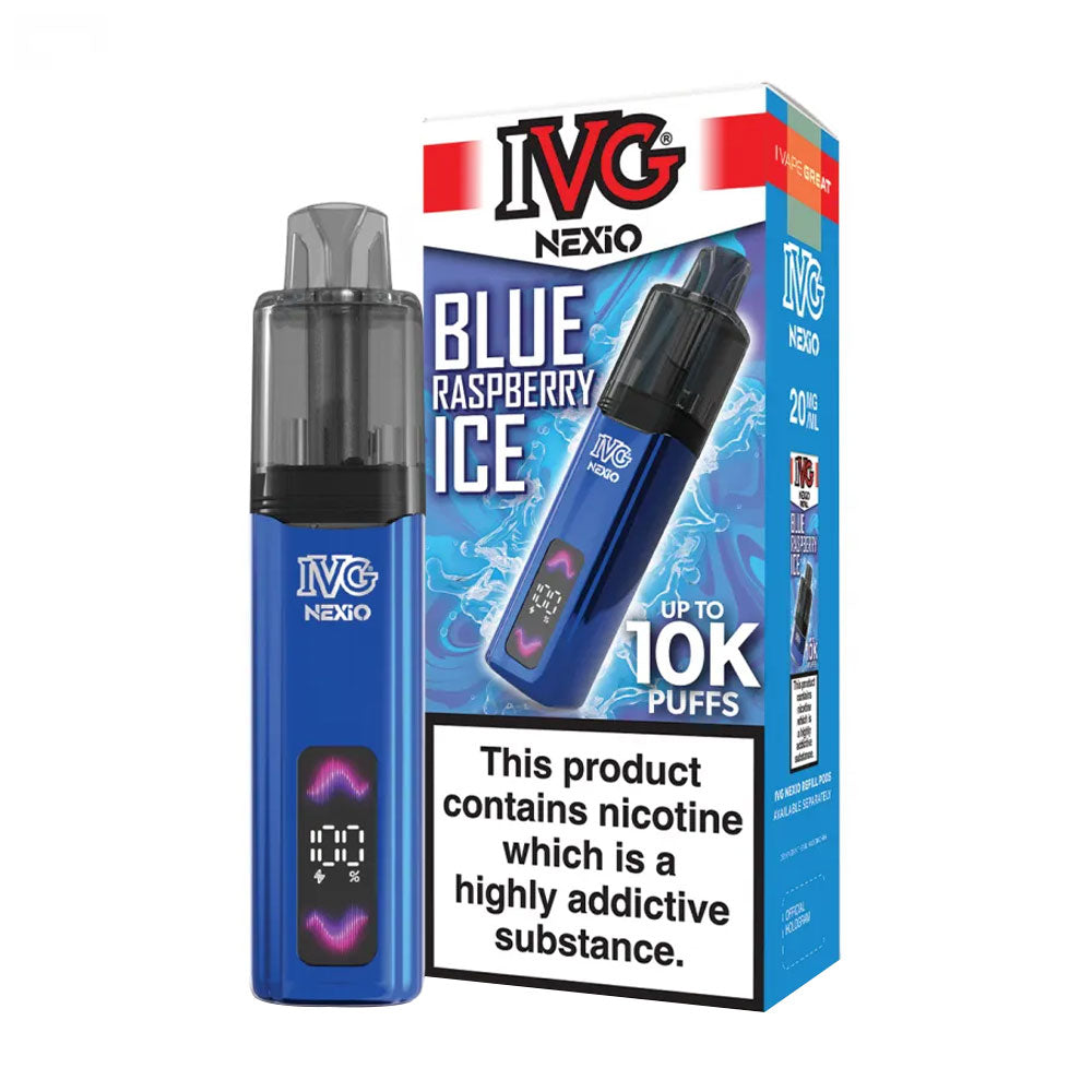 IVG Nexio 10K Prefilled Pod Vape Kit - Blue Raspberry Ice