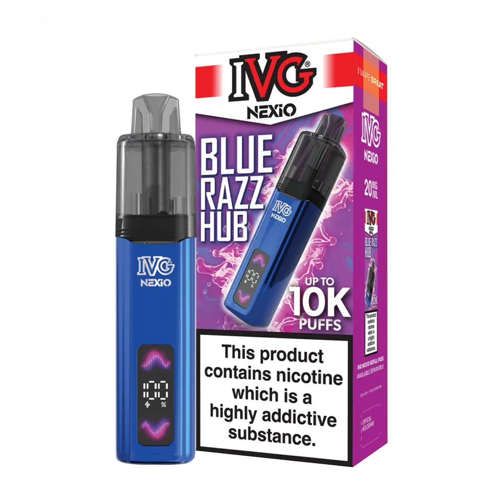 IVG Nexio 10K Prefilled Pod Vape Kit - Blue Razz Hub