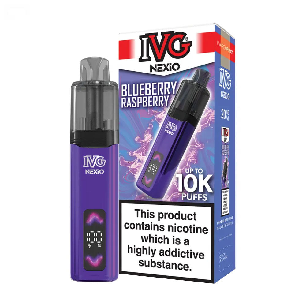 IVG Nexio 10K Prefilled Pod Vape Kit - Blueberry Raspberry