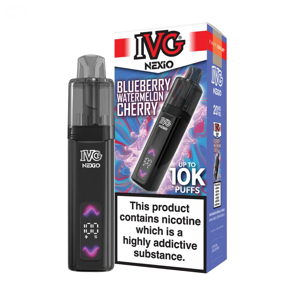 IVG Nexio 10K Prefilled Pod Vape Kit - Blueberry Watermelon Cherry