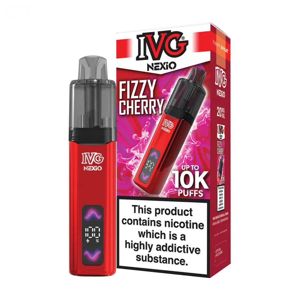 IVG Nexio 10K Prefilled Pod Vape Kit - Fizzy Cherry
