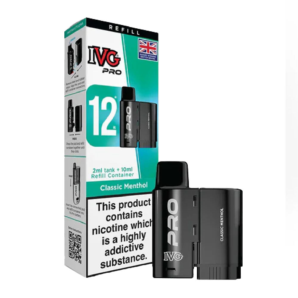 IVG PRO Classic Menthol 0mg nicotine-free prefilled replacement pod