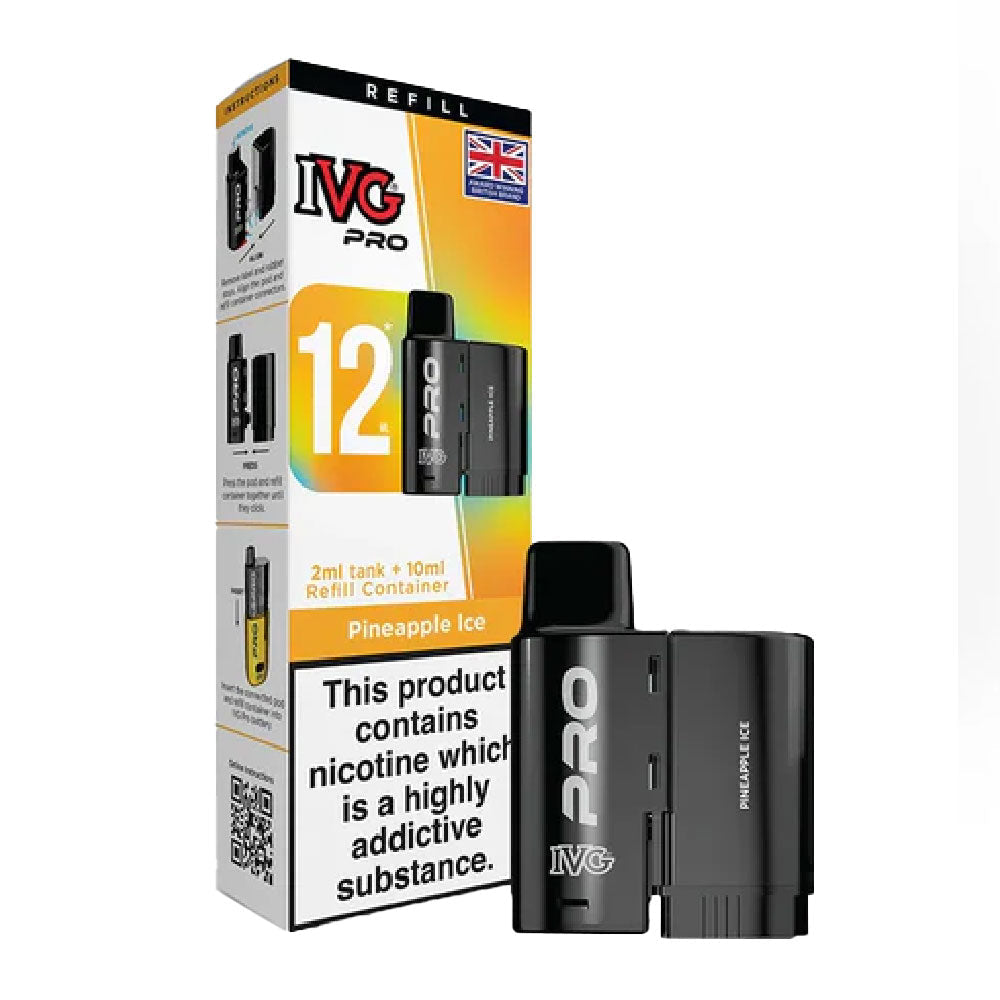 IVG PRO Pineapple Ice 0mg nicotine-free prefilled replacement pod