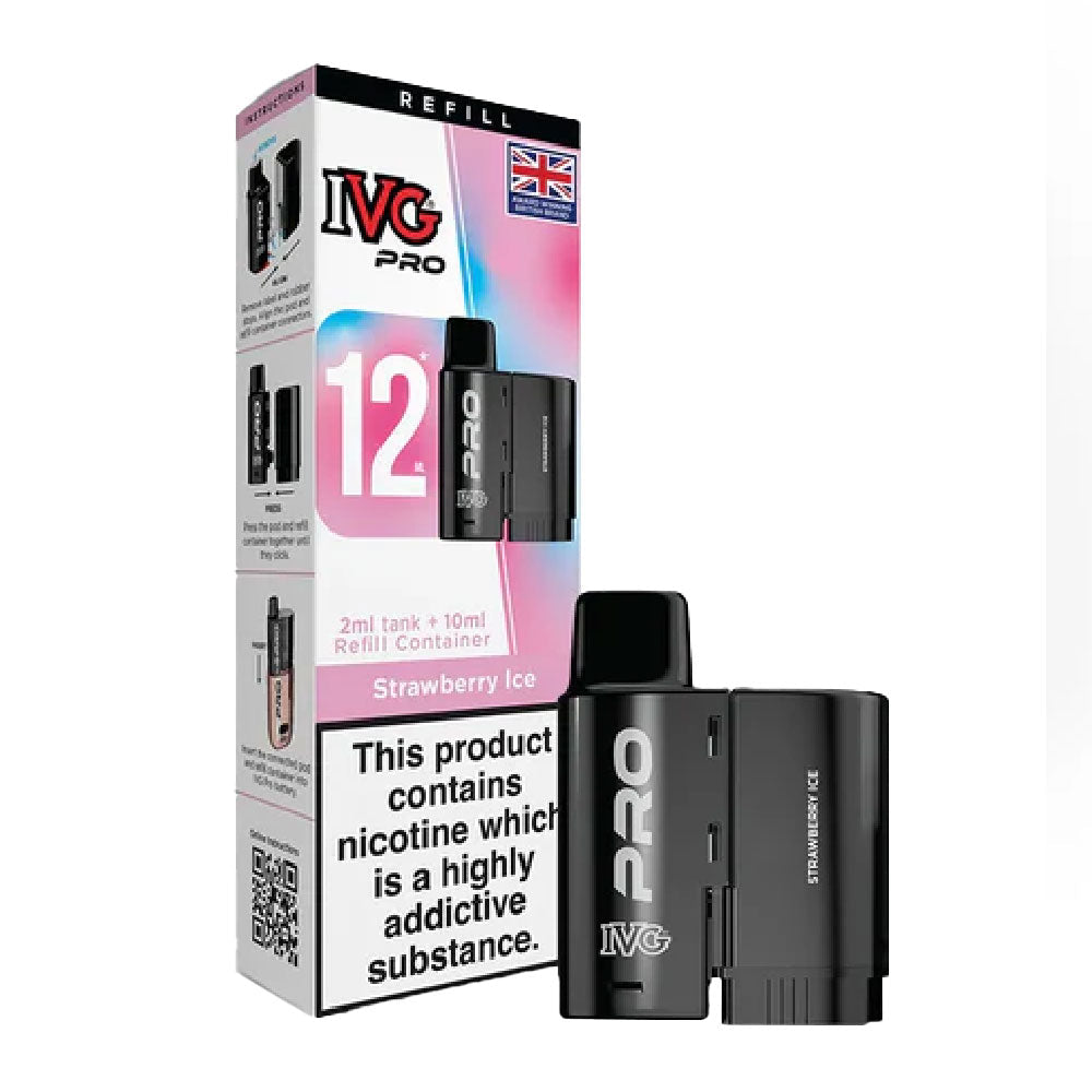 IVG PRO Strawberry Ice 0mg nicotine-free prefilled replacement pod