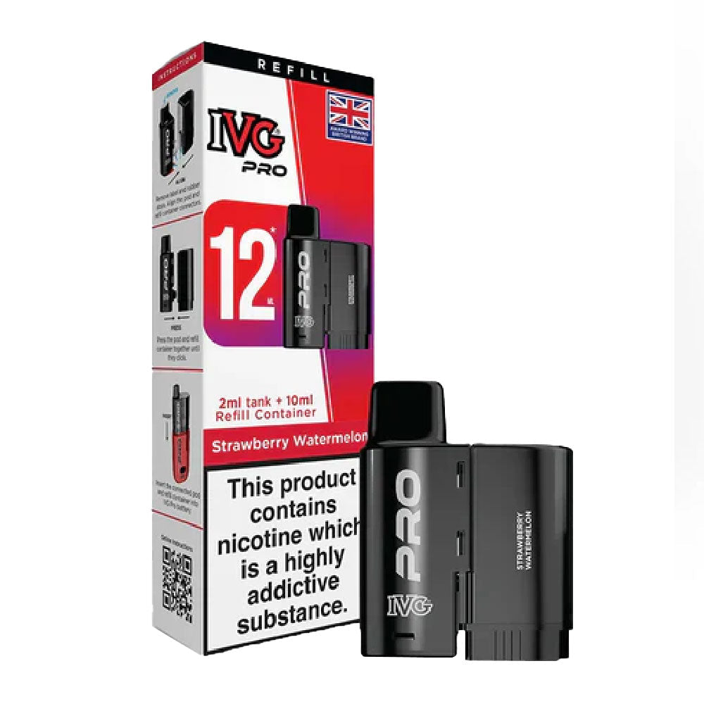 IVG PRO Strawberry Watermelon 0mg nicotine-free prefilled replacement pod