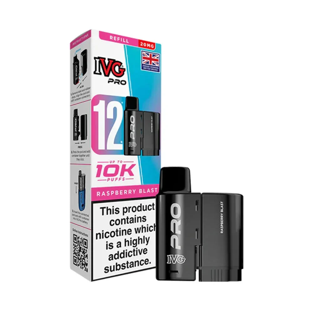 IVG Pro 12 Prefilled Pods - Raspberry Blast