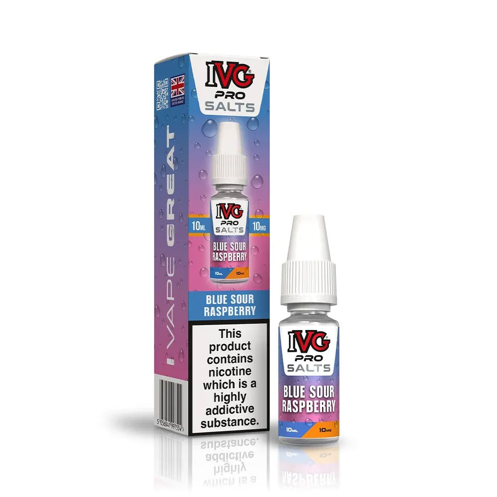 IVG PRO Salts Blue Sour Raspberry 10ml nic salt e-liquid bottle