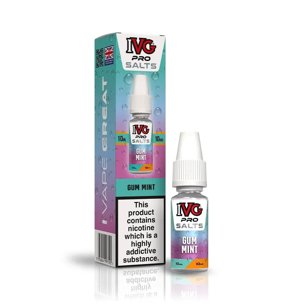IVG PRO Salts Gum Mint 10ml nic salt e-liquid bottle