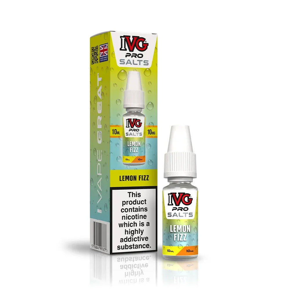IVG PRO Salts Lemon Fizz 10ml nic salt e-liquid bottle