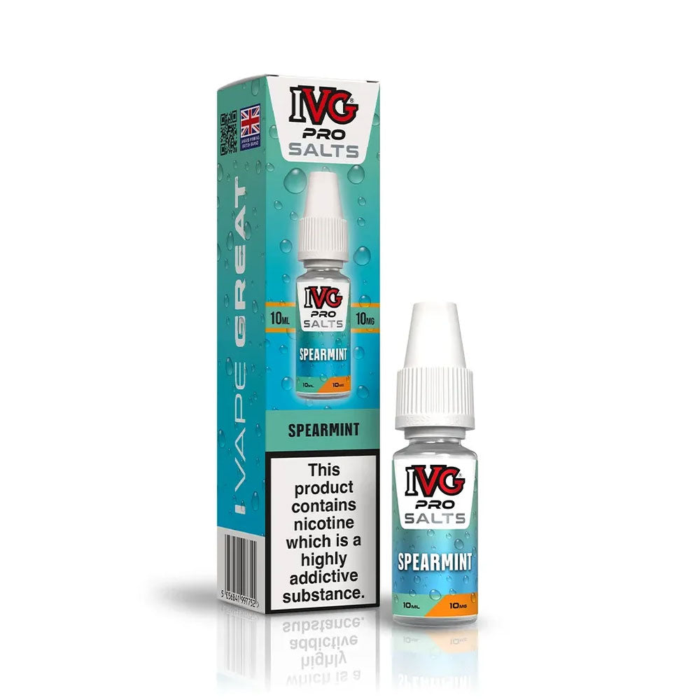 IVG PRO Salts Spearmint 10ml nic salt e-liquid bottle