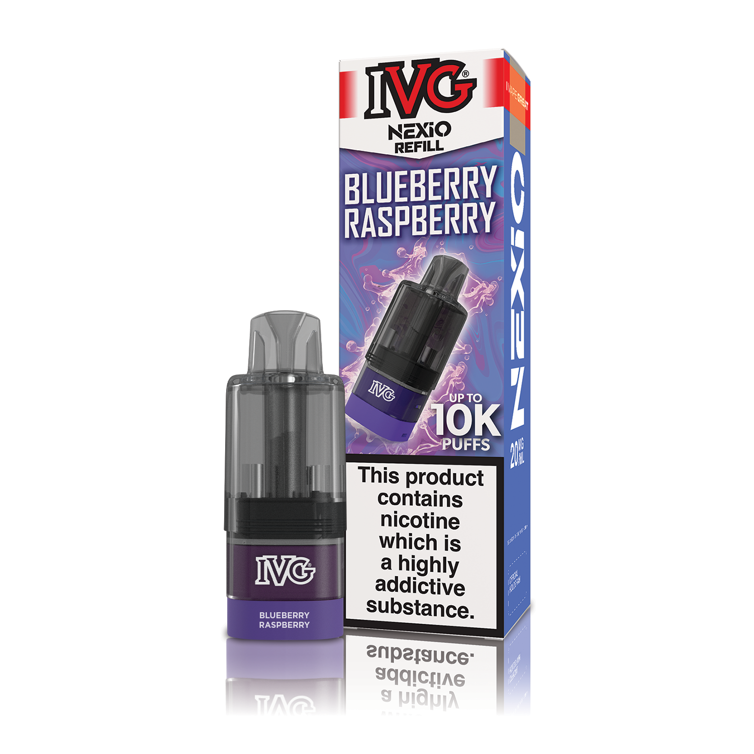 IVG Nexio 10K Prefilled Vape Pods - Blueberry Raspberry